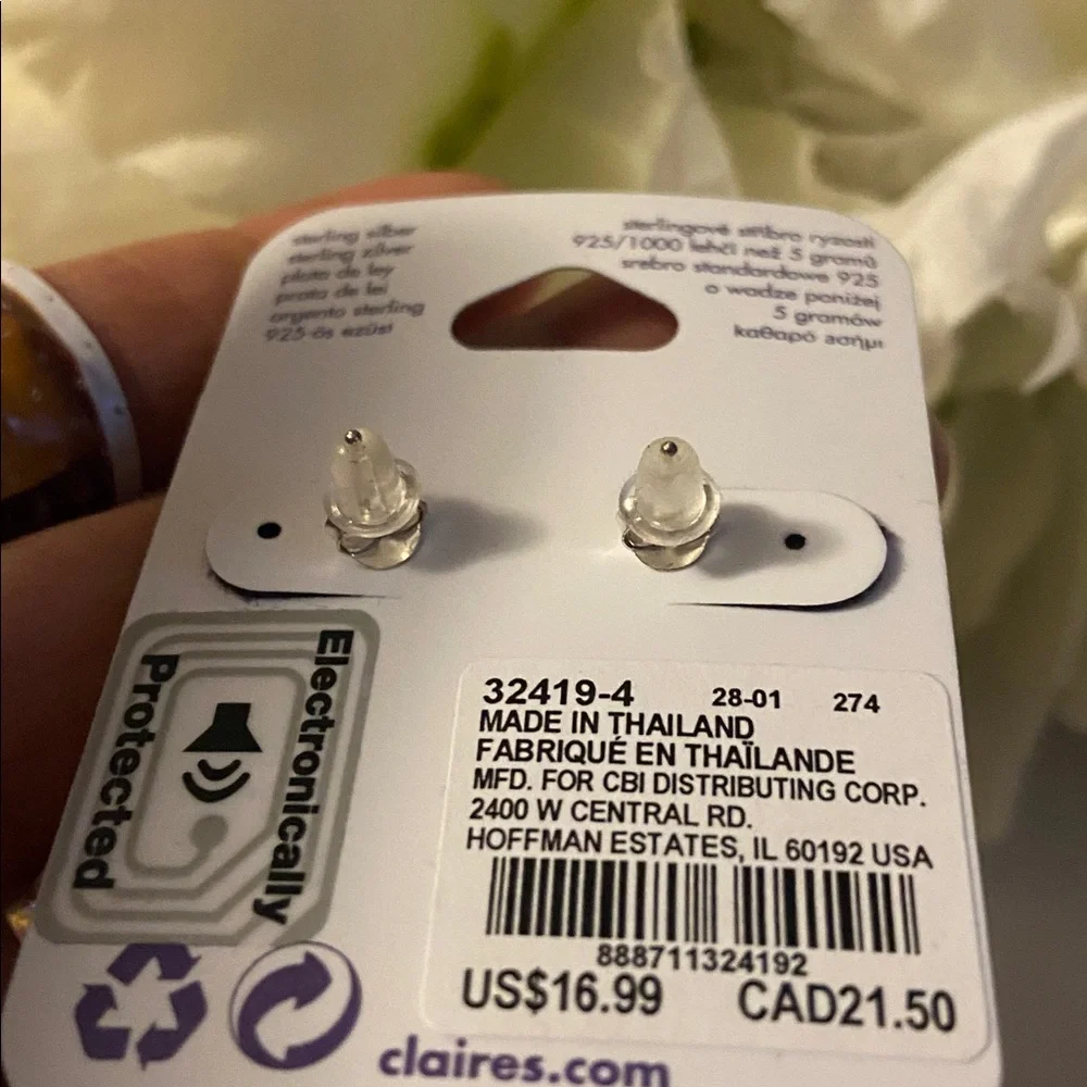 Claire's Yellow Duck Earrings Stud